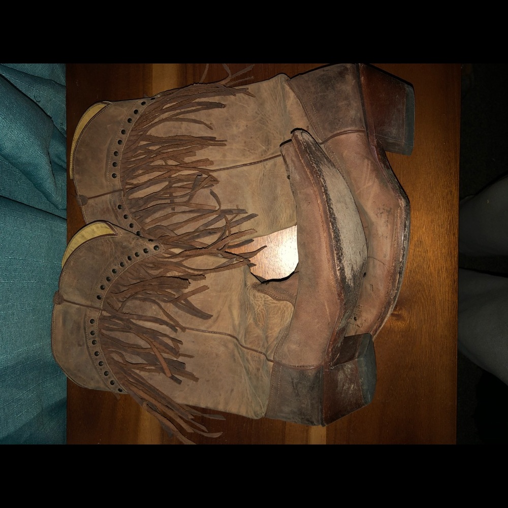 Cowboy boots fringe sz 10